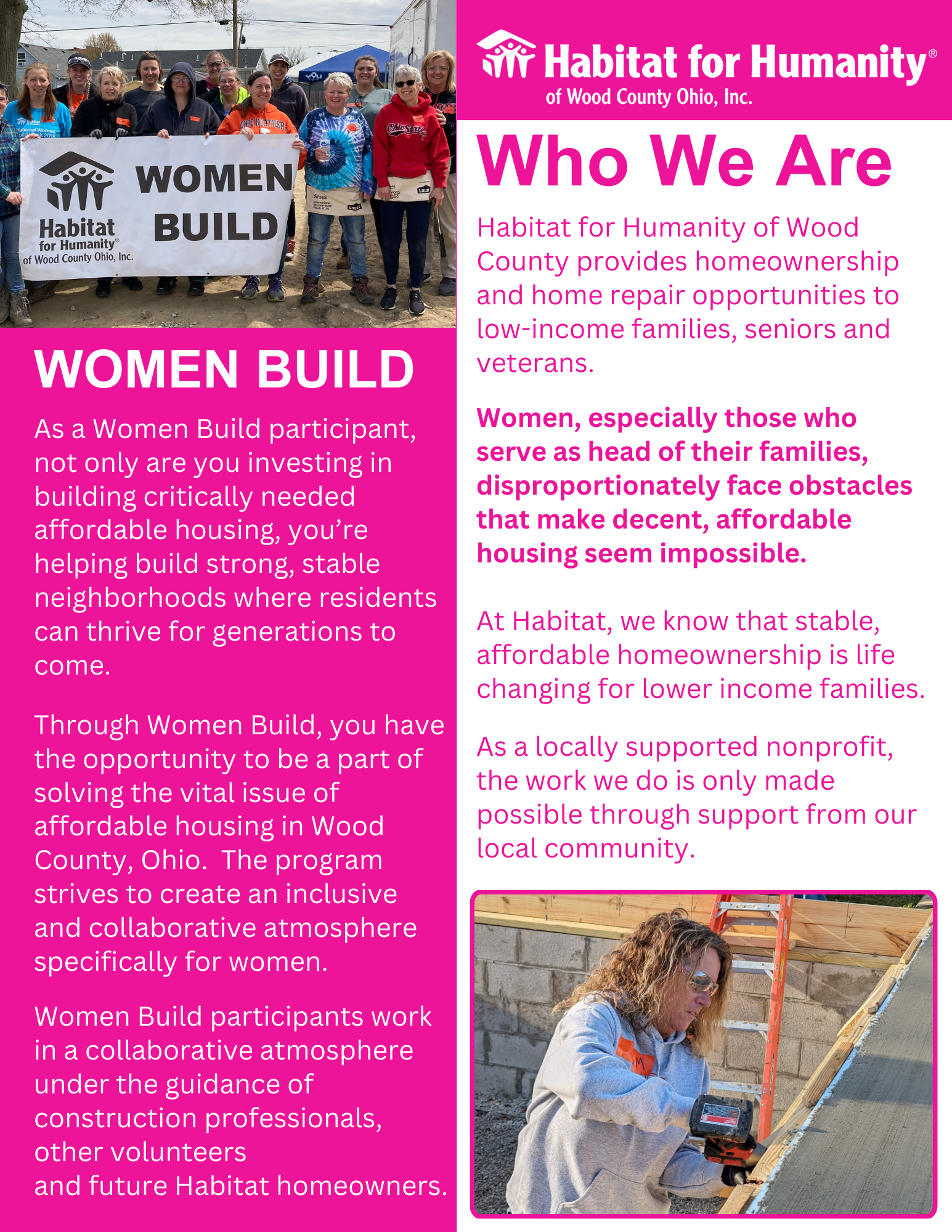 Women Build 2024 : Women Build 2024 : Habitat for Humanity of Wood 